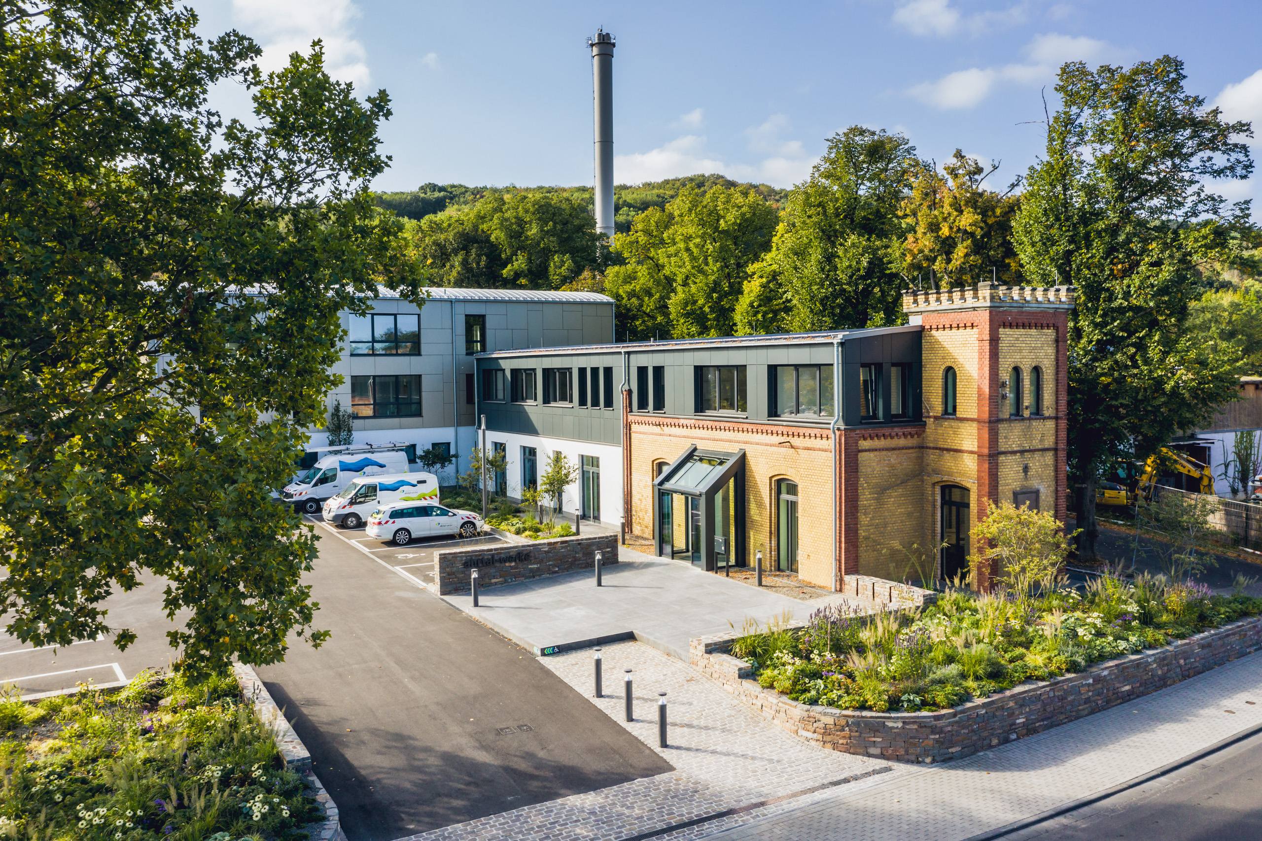 Kundenzentrum Ahrtal-Werke von oben